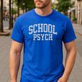 Cute Wildflower School Psych Teacher School Psychologist Men's Casual T-Shirt Royal Blue Cute Wildflower School Psych Teacher School Psychologist Men's Casual T-Shirt Royal Blue