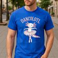 Dancolotl Ballerina Axolotl Ballet Dance Teacher Men's Casual T-Shirt Royal Blue Dancolotl Ballerina Axolotl Ballet Dance Teacher Men's Casual T-Shirt Royal Blue