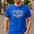 Dimelo En EspañOl Maestra De EspañOl Spanish Teacher Men's Casual T-Shirt Royal Blue Dimelo En EspañOl Maestra De EspañOl Spanish Teacher Men's Casual T-Shirt Royal Blue