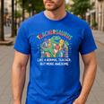 Dinosaurs Teachersaurus Like A Normal Teacher More Awesome Men's Casual T-Shirt Royal Blue