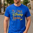 Disney Back To School I'm A Disney Teacher Crafty Logo Men's Casual T-Shirt Royal Blue