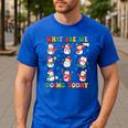 What Are We Doing Today PE Teacher Snowman Christmas Men's Casual T-Shirt Royal Blue What Are We Doing Today PE Teacher Snowman Christmas Men's Casual T-Shirt Royal Blue