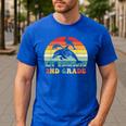 Dolphin Second Grade Back To School Teacher Student Men's Casual T-Shirt Royal Blue Dolphin Second Grade Back To School Teacher Student Men's Casual T-Shirt Royal Blue