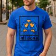 All Done Sign Language Speech Pathology Aac Sped Teacher Men's Casual T-Shirt Royal Blue