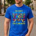 You Don't Scare Me I'm A Special Education Teacher SPED Men's Casual T-Shirt Royal Blue