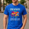 Dot Day Shirt Women Men Kids Girls Boys Teacher 2024 Dot Day Men's Casual T-Shirt Royal Blue Dot Day Shirt Women Men Kids Girls Boys Teacher 2024 Dot Day Men's Casual T-Shirt Royal Blue