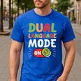 Dual Language Teacher Bilingual Teacher Men's Casual T-Shirt Royal Blue Dual Language Teacher Bilingual Teacher Men's Casual T-Shirt Royal Blue