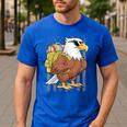 Eagle First Day Of School Teacher Back To School Eagle Men's Casual T-Shirt Royal Blue Eagle First Day Of School Teacher Back To School Eagle Men's Casual T-Shirt Royal Blue