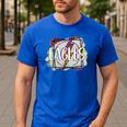 Eagles Teacher School Sports Fan Team Spirit Men's Casual T-Shirt Royal Blue