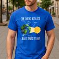 Earth Rotation Earth Day Science Teacher Kids Women Men's Casual T-Shirt Royal Blue Earth Rotation Earth Day Science Teacher Kids Women Men's Casual T-Shirt Royal Blue