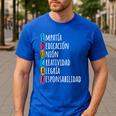 Educar Bilingual Spanish Teacher Men's Casual T-Shirt Royal Blue