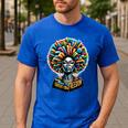 Education Is Freedom History Month Teacher Books Afro Men's Casual T-Shirt Royal Blue