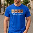 Educator Science Teacher Melanin Educator Science Men's Casual T-Shirt Royal Blue Educator Science Teacher Melanin Educator Science Men's Casual T-Shirt Royal Blue