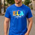 ELA Squad Teacher Back To School English Language Arts Men's Casual T-Shirt Royal Blue ELA Squad Teacher Back To School English Language Arts Men's Casual T-Shirt Royal Blue