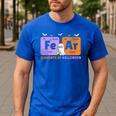 Elements Of Halloween Fear Periodically Chemistry Teacher Men's Casual T-Shirt Royal Blue Elements Of Halloween Fear Periodically Chemistry Teacher Men's Casual T-Shirt Royal Blue