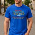 ENGLISH TEACHER Definition Vintage Tee T-Shirt Men's Casual T-Shirt Royal Blue