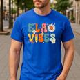 English Teacher Ela Vibes Teacher Kids First Day Of School Men's Casual T-Shirt Royal Blue
