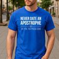 English Teacher Grammar Pun Shirt Men's Casual T-Shirt Royal Blue English Teacher Grammar Pun Shirt Men's Casual T-Shirt Royal Blue