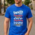 English Teacher Men's Casual T-Shirt Royal Blue