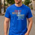 Equality Inclusion Diversity Equity Love Never Fails Teacher Men's Casual T-Shirt Royal Blue Equality Inclusion Diversity Equity Love Never Fails Teacher Men's Casual T-Shirt Royal Blue
