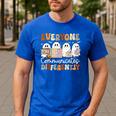 Everyone Communicates Differently Halloween Sped Teacher Men's Casual T-Shirt Royal Blue Everyone Communicates Differently Halloween Sped Teacher Men's Casual T-Shirt Royal Blue