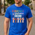 Everyone Is Welcome Here Shirt Teacher Men's Casual T-Shirt Royal Blue Everyone Is Welcome Here Shirt Teacher Men's Casual T-Shirt Royal Blue
