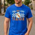 Fab Boo Lous Teacher Retro Ghost Spooky Halloween Costume Men's Casual T-Shirt Royal Blue