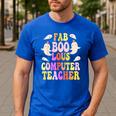 Faboolous COMPUTER TEACHER Costume This Is My Spooky Mom Dad Men's Casual T-Shirt Royal Blue