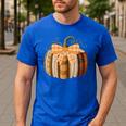 Fall Book Pumpkin Halloween Teacher Librarian Thanksgiving Men's Casual T-Shirt Royal Blue