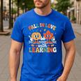 Fall In Love With Learning Shirt Autumn Thanksgiving Teacher Men's Casual T-Shirt Royal Blue