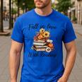 Fall In Love With Reading Book Autumn Teachers Pumpkins Men's Casual T-Shirt Royal Blue Fall In Love With Reading Book Autumn Teachers Pumpkins Men's Casual T-Shirt Royal Blue