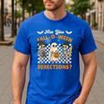 Are You Fall o Ween Directions Halloween Skeleton Teacher Men's Casual T-Shirt Royal Blue Are You Fall o Ween Directions Halloween Skeleton Teacher Men's Casual T-Shirt Royal Blue