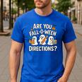 Are You Fall O Ween Directions Halloween Teacher Ghosts Men's Casual T-Shirt Royal Blue Are You Fall O Ween Directions Halloween Teacher Ghosts Men's Casual T-Shirt Royal Blue