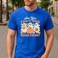 Are You Fall O Ween Directions Halloween Teacher Men's Casual T-Shirt Royal Blue Are You Fall O Ween Directions Halloween Teacher Men's Casual T-Shirt Royal Blue