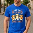 Are You Fall O Ween Directions Teacher Halloween Dog Ghost Men's Casual T-Shirt Royal Blue Are You Fall O Ween Directions Teacher Halloween Dog Ghost Men's Casual T-Shirt Royal Blue