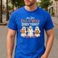 Are You Fall O Ween DirectionsRetro Teacher Halloween Ghost Men's Casual T-Shirt Royal Blue Are You Fall O Ween DirectionsRetro Teacher Halloween Ghost Men's Casual T-Shirt Royal Blue