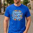 Fall Special Education Teacher Pumpkin Autumn Halloween Men's Casual T-Shirt Royal Blue