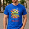 Feed The Reading Monster Halloween Teacher Men's Casual T-Shirt Royal Blue Feed The Reading Monster Halloween Teacher Men's Casual T-Shirt Royal Blue
