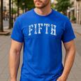 Fifth Grade Toile De Jouy Back To School Teachers Kids Men's Casual T-Shirt Royal Blue Fifth Grade Toile De Jouy Back To School Teachers Kids Men's Casual T-Shirt Royal Blue