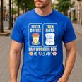 First Coffee Then Data SPED Teacher Taking a Break Men's Casual T-Shirt Royal Blue First Coffee Then Data SPED Teacher Taking a Break Men's Casual T-Shirt Royal Blue