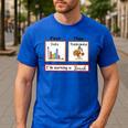 First Data Then Thanksgiving Im Earning A Break Sped Teacher Men's Casual T-Shirt Royal Blue First Data Then Thanksgiving Im Earning A Break Sped Teacher Men's Casual T-Shirt Royal Blue