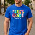 First Grade Team Teacher Back To School 1st Grade Squad Kids Men's Casual T-Shirt Royal Blue