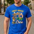 First Grade Zoo Field Trip Squad Matching Teacher Students Men's Casual T-Shirt Royal Blue