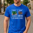 First Teach Then Thanksgiving I'm Earning A Break Teacher Men's Casual T-Shirt Royal Blue