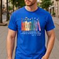 Floral Books Never Underestimate A Public School Teacher Men's Casual T-Shirt Royal Blue Floral Books Never Underestimate A Public School Teacher Men's Casual T-Shirt Royal Blue