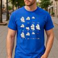Fractions Math Teacher Ghost Math Halloween Humorous Men's Casual T-Shirt Royal Blue Fractions Math Teacher Ghost Math Halloween Humorous Men's Casual T-Shirt Royal Blue