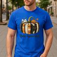 Fun Fall Book Lover Cute Teacher Student Halloween Men's Casual T-Shirt Royal Blue Fun Fall Book Lover Cute Teacher Student Halloween Men's Casual T-Shirt Royal Blue