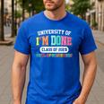 Fun University Of I'm Done Class Of 2025 Teacher Retirement Men's Casual T-Shirt Royal Blue
