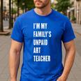Funny Art Teacher Men's Casual T-Shirt Royal Blue