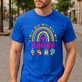 Future Kids Career Teacher Rainbow Boy Girl Graduations Men's Casual T-Shirt Royal Blue Future Kids Career Teacher Rainbow Boy Girl Graduations Men's Casual T-Shirt Royal Blue